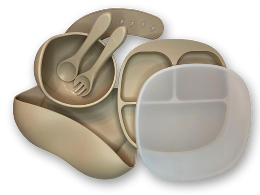 Silicone, Suction Weaning Set -Sand